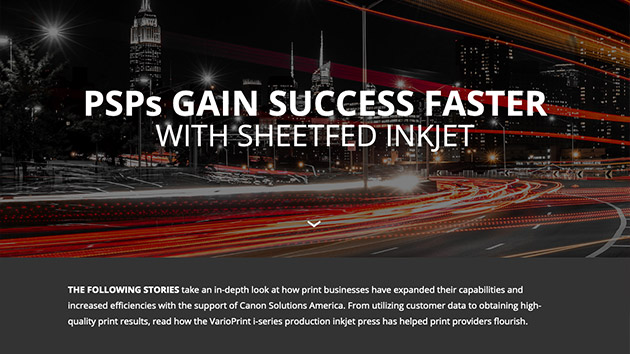 PSPs Gain Success Faster with Sheetfed Inkjet