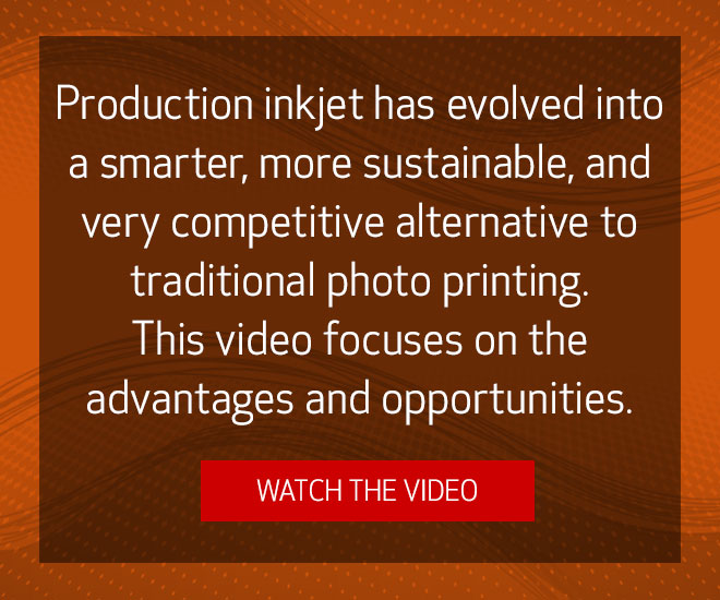 Production inkjet has evolved into a smarter, more sustainable, and very competitive alternative to traditional photo printing. This video focuses on the advantages and opportunities. Watch the video