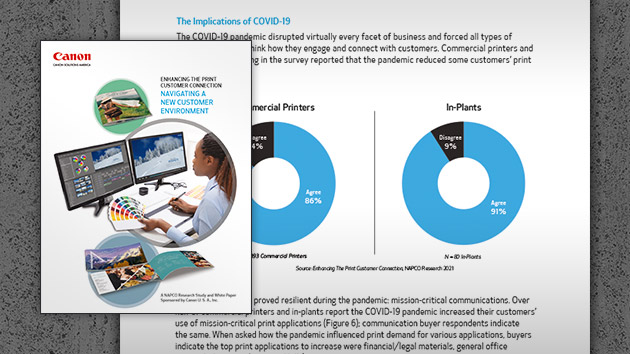 Cover and interior images of the Enhancing the Print Customer Connection: Navigating a New Customer Environment white paper